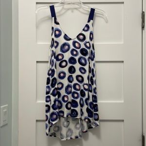 Blue patterned float top